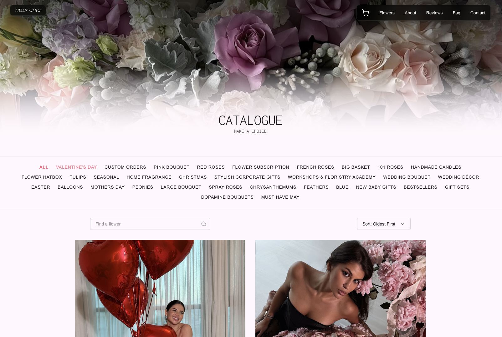 HolyChic — E-commerce — Florist storefront · Next.js + SEO